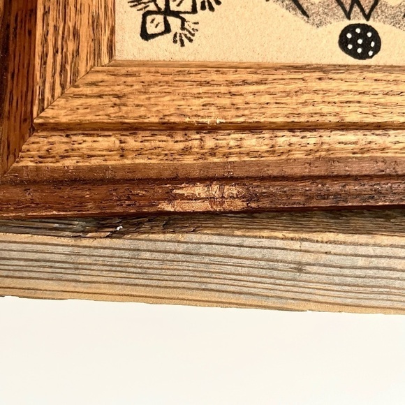 Genuine Navajo Sand Painting signed set of 2 - Picture 5 of 7